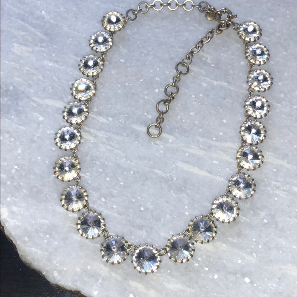 J. Crew Venus Flytrap Crystal Statement Necklace - image 5